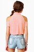 Glamorama Sheer Coral Pink Top