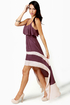 Merrily Rolling Along High Low Purple Dress