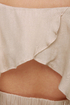 Merrily Rolling Along High Low Beige Dress