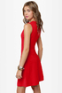 What It Seams Sleeveless Red Dress