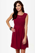 Fair Rosaline Burgundy Lace Dress