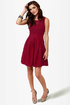 Fair Rosaline Burgundy Lace Dress