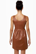 Animal Instincts Brown Vegan Leather Dress