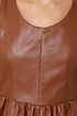 Animal Instincts Brown Vegan Leather Dress