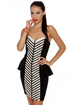 Femme Fatale Striped Black Dress