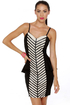 Femme Fatale Striped Black Dress