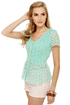 Pep Sister Mint Blue Lace Top