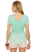 Pep Sister Mint Blue Lace Top