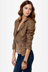 Pocketry Brown Vegan Leather Jacket