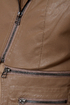 Pocketry Brown Vegan Leather Jacket
