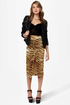 Ben-Gals Night Out Animal Print Pencil Skirt