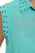 Cloud and Proud Sky Blue Button-Up Top