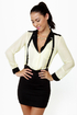 Rockabilly Baby Sheer Black and Ivory Top