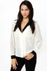 Rockabilly Baby Sheer Black and Ivory Top