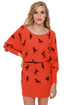 Unique-orn Orange Unicorn Print Sweater Dress