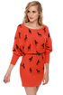 Unique-orn Orange Unicorn Print Sweater Dress