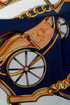 Carriage House of Fashion Navy Blue Print Shorts