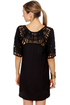 Web and Flow Black Dress