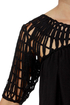 Web and Flow Black Dress