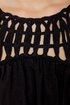 Web and Flow Black Dress