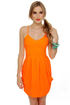 Wonders Never Cease Neon Orange Dress