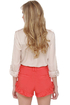 Kerfuffle Ruffle Coral Shorts