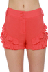 Kerfuffle Ruffle Coral Shorts