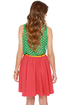Spin Me Round Coral Red Skirt