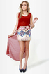 Las Vegas Lights Cream Sequin Skirt