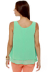 Scalloped Ticket Mint Green Top