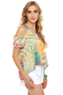 Mount Kilauea Orange Print Top