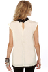 Shock Collar Black and Cream Top