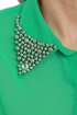 Frosted Tips Sheer Green Top