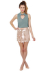 Champagne Brunch Beige Sequin Skirt