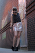 Champagne Brunch Beige Sequin Skirt