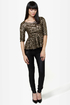 Party Topper Gold Sequin Top