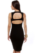 Vixen Mixer Midi Black Dress
