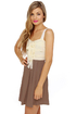 Cappucino Ivory and Taupe Dress