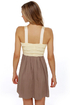 Cappucino Ivory and Taupe Dress