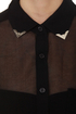 Gentleman Collar Sheer Black Top