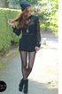 Gentleman Collar Sheer Black Top