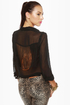 Fringe Countryside Black Button-Up Top