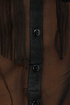 Fringe Countryside Black Button-Up Top