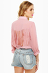 Fringe Countryside Blush Pink Button-Up Top
