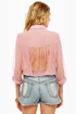Fringe Countryside Blush Pink Button-Up Top