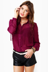 Fringe Countryside Magenta Button-Up Top