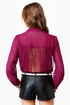 Fringe Countryside Magenta Button-Up Top