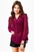Fringe Countryside Magenta Button-Up Top