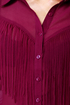 Fringe Countryside Magenta Button-Up Top