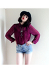 Fringe Countryside Magenta Button-Up Top
